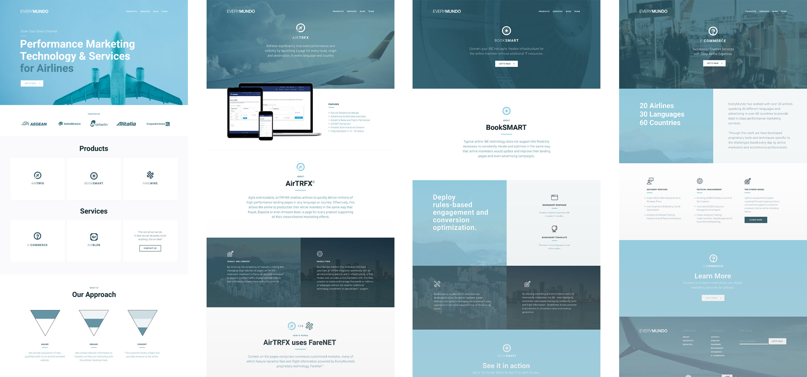 Design comps of EveryMundo